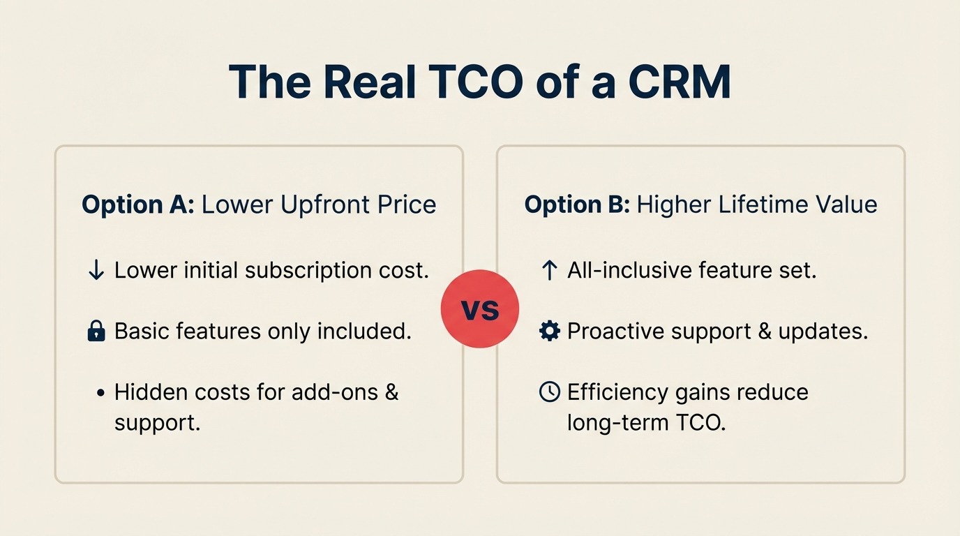 The Real TCO of a CRM: 5 Hidden Cost Categories That Blow Budgets