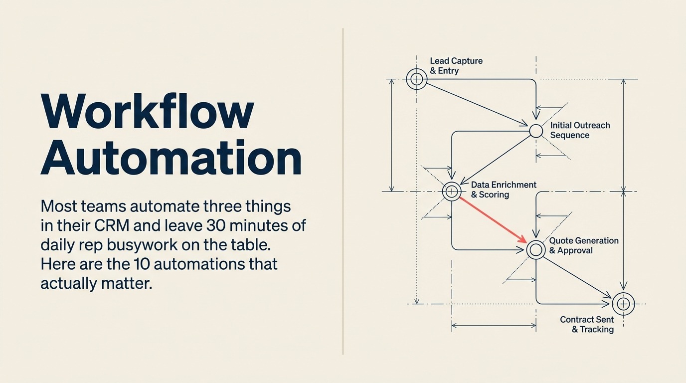 Workflow Automation: The 10 Automations Every CRM Should Have on Day One