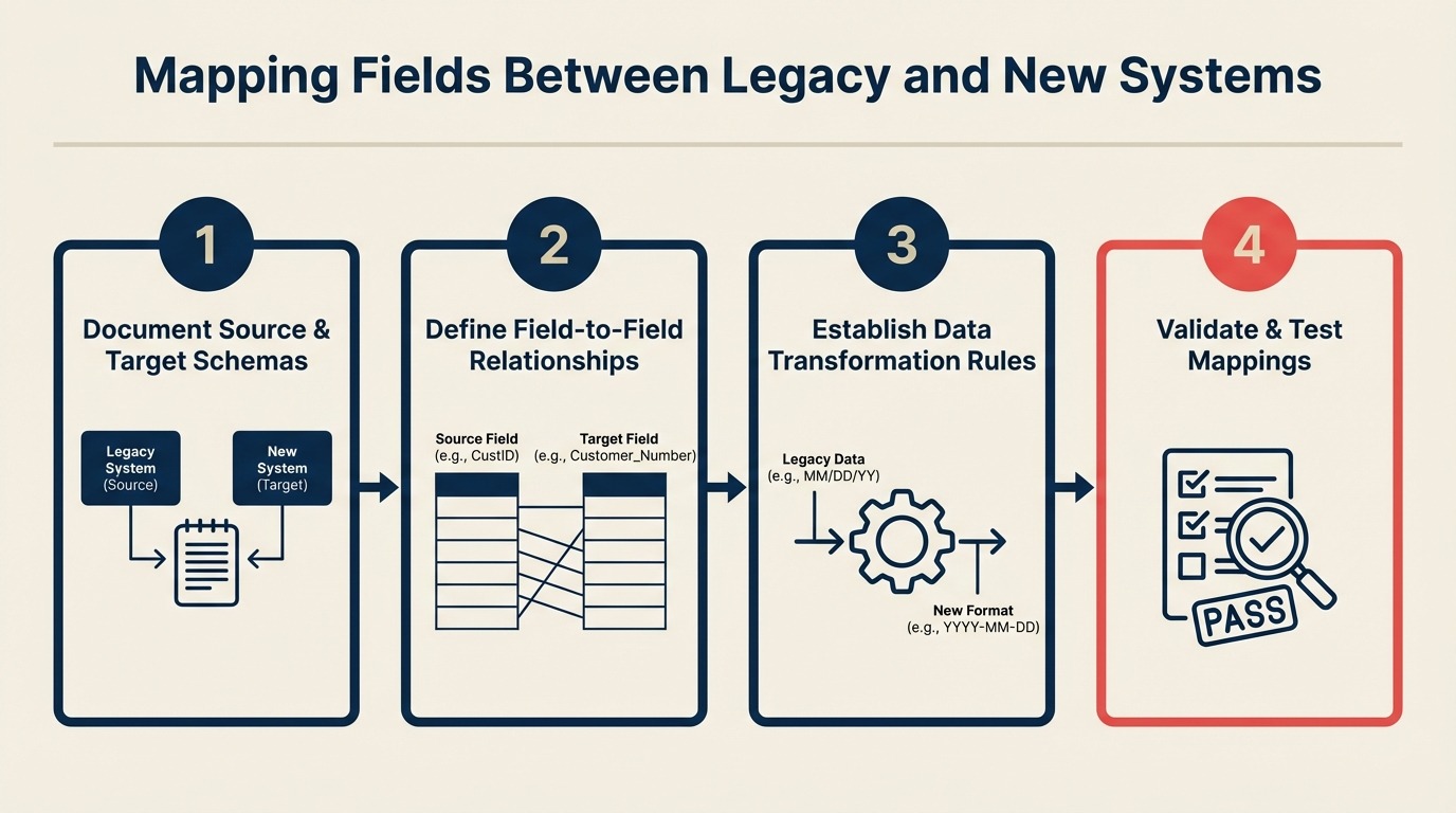 Mapping Fields Between Legacy and New Systems