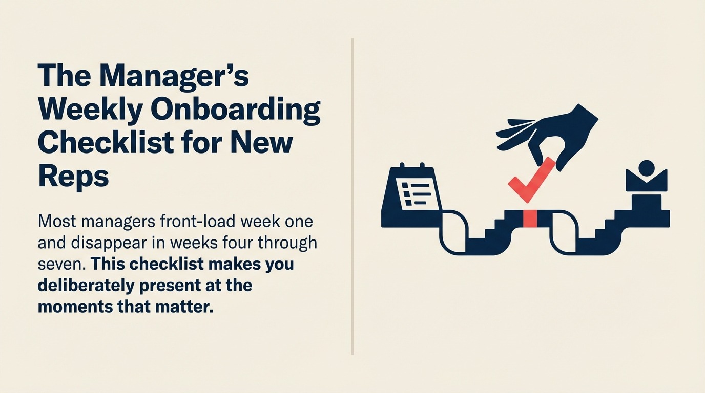 The Manager's Weekly Onboarding Checklist for New Reps