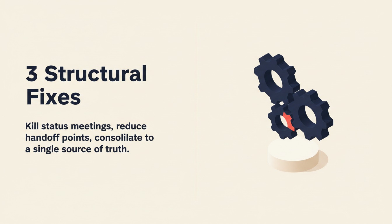 3 structural fixes (no tool required) — solution approaches