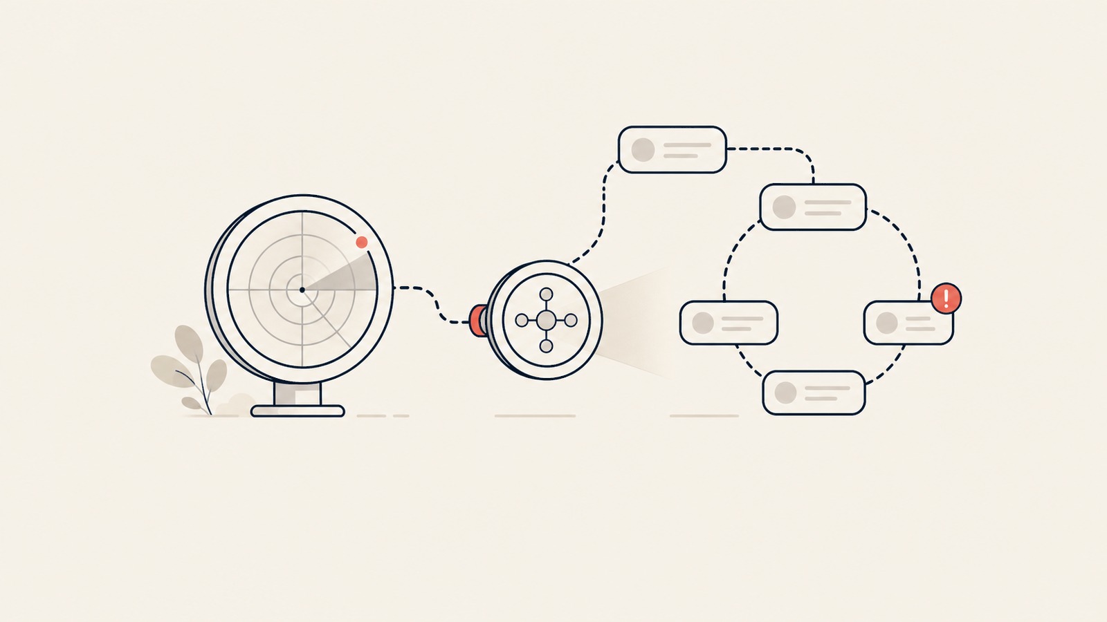 Visual en línea del AI Chatbot QA Agent que muestra el radar de bucles de fallo