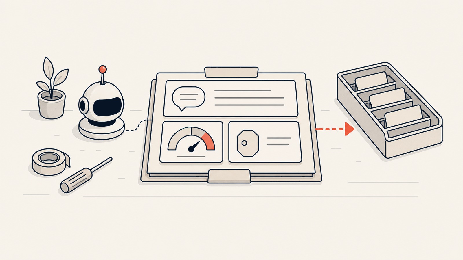 Visual en línea del AI Chatbot QA Agent que muestra el paquete de contexto de transferencia