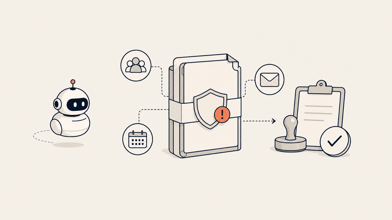 AI Email Marketing Agent: visual en línea mostrando la transferencia por riesgo de cumplimiento
