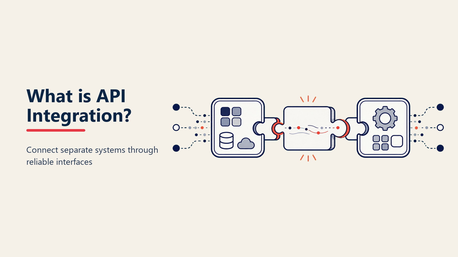CRM、ERP、AIツール間のデータフローを示すAPI連携ダイアグラム