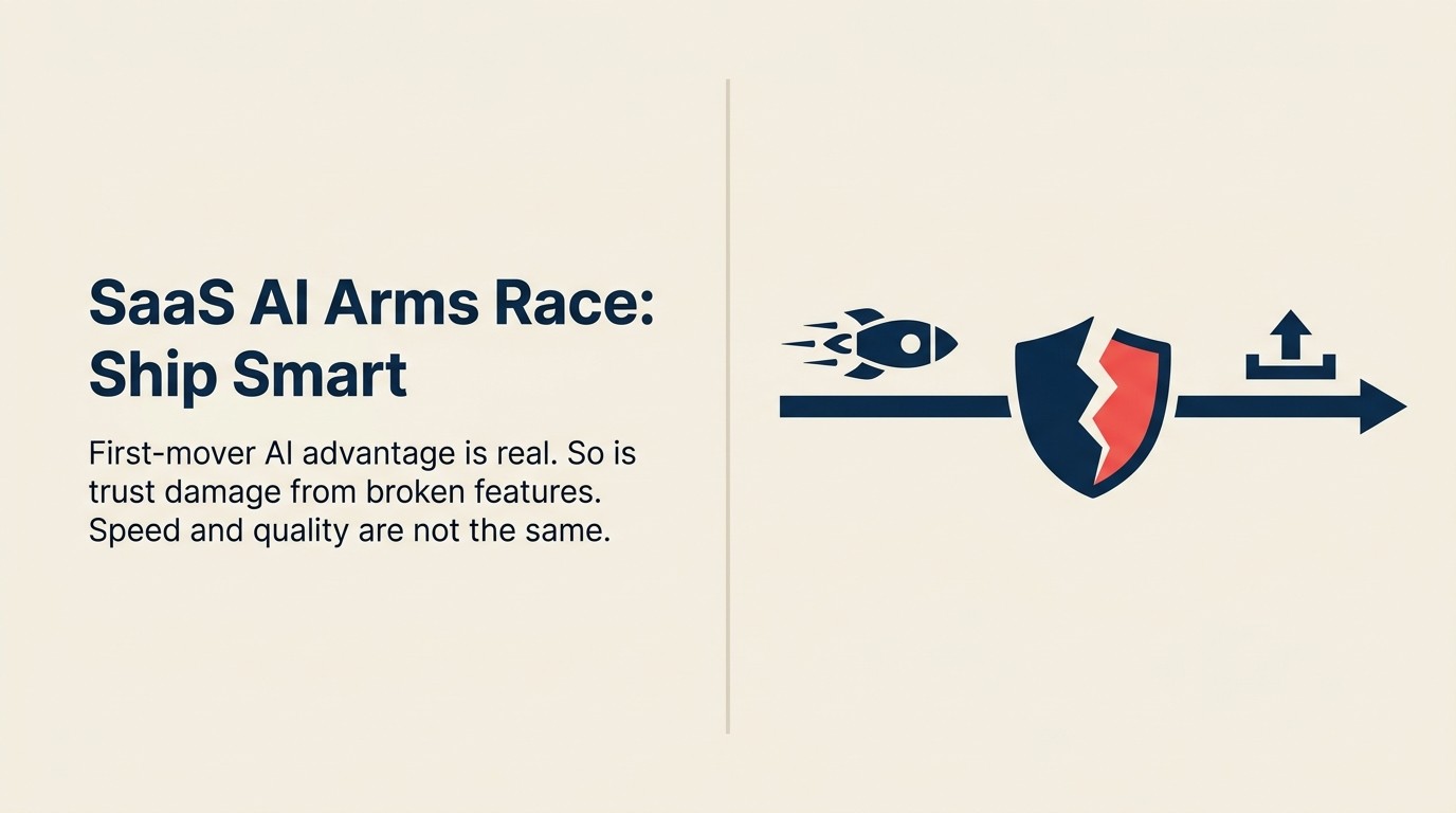 Speed vs. quality tradeoff in SaaS AI feature shipping