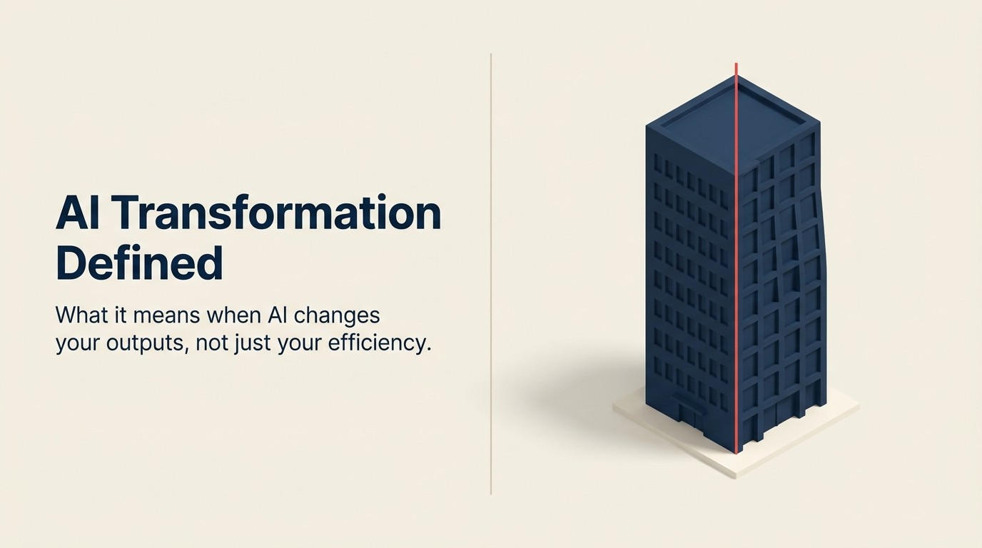 What AI transformation means at the C-level: executive definition and framework