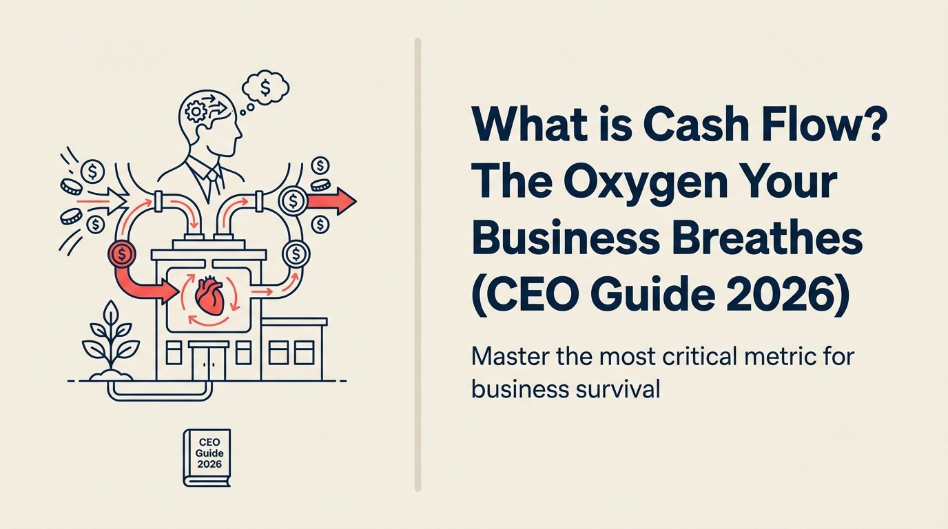 What is cash flow shown as a breathing mechanism moving actual money into and out of a business