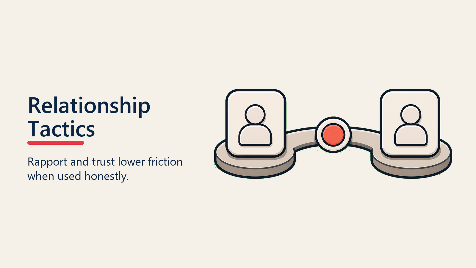 Relationship Tactics shown as trust bridge for negotiation tactics