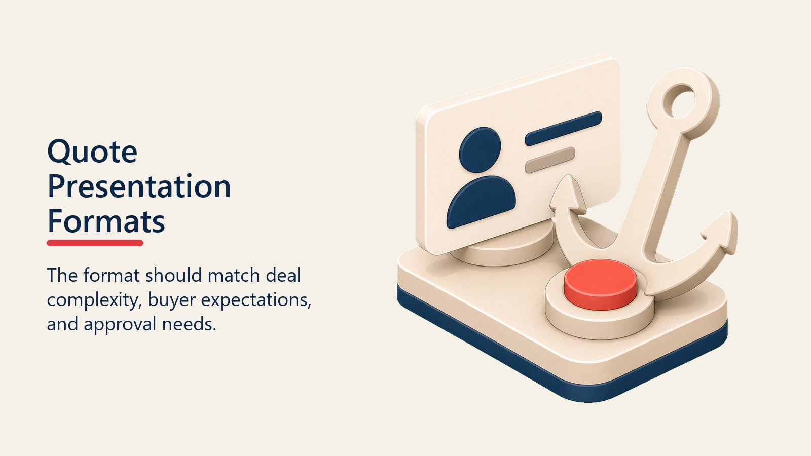 Quote Presentation Formats shown as format selector for quote generation