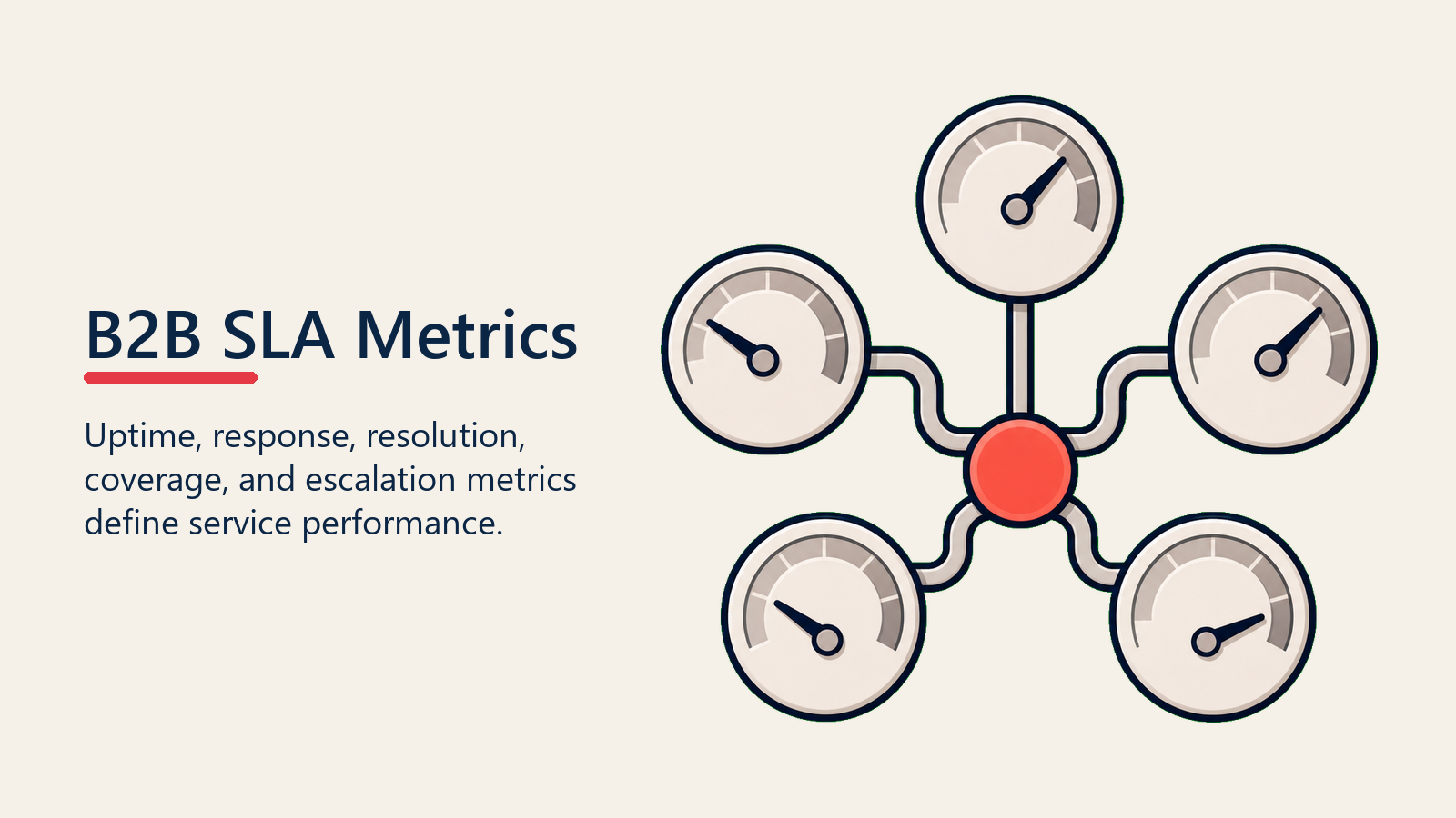 B2B SLA Metrics shown as SLA metric cluster for sla definition