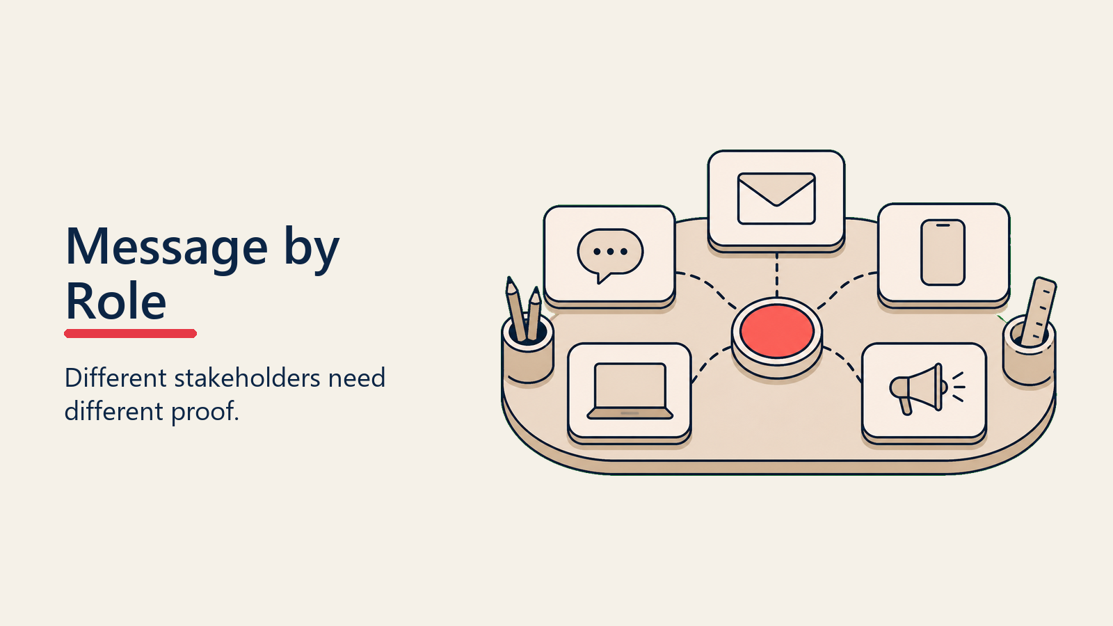 Stakeholder communication patterns tailored by role and channel