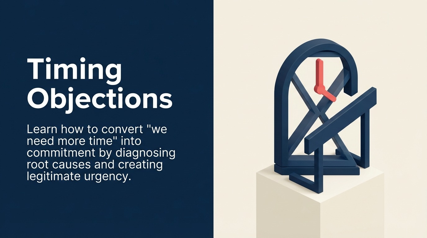 タイミング反論: 「今は時期が悪い」をコミットメントに変換 - 2026ガイド