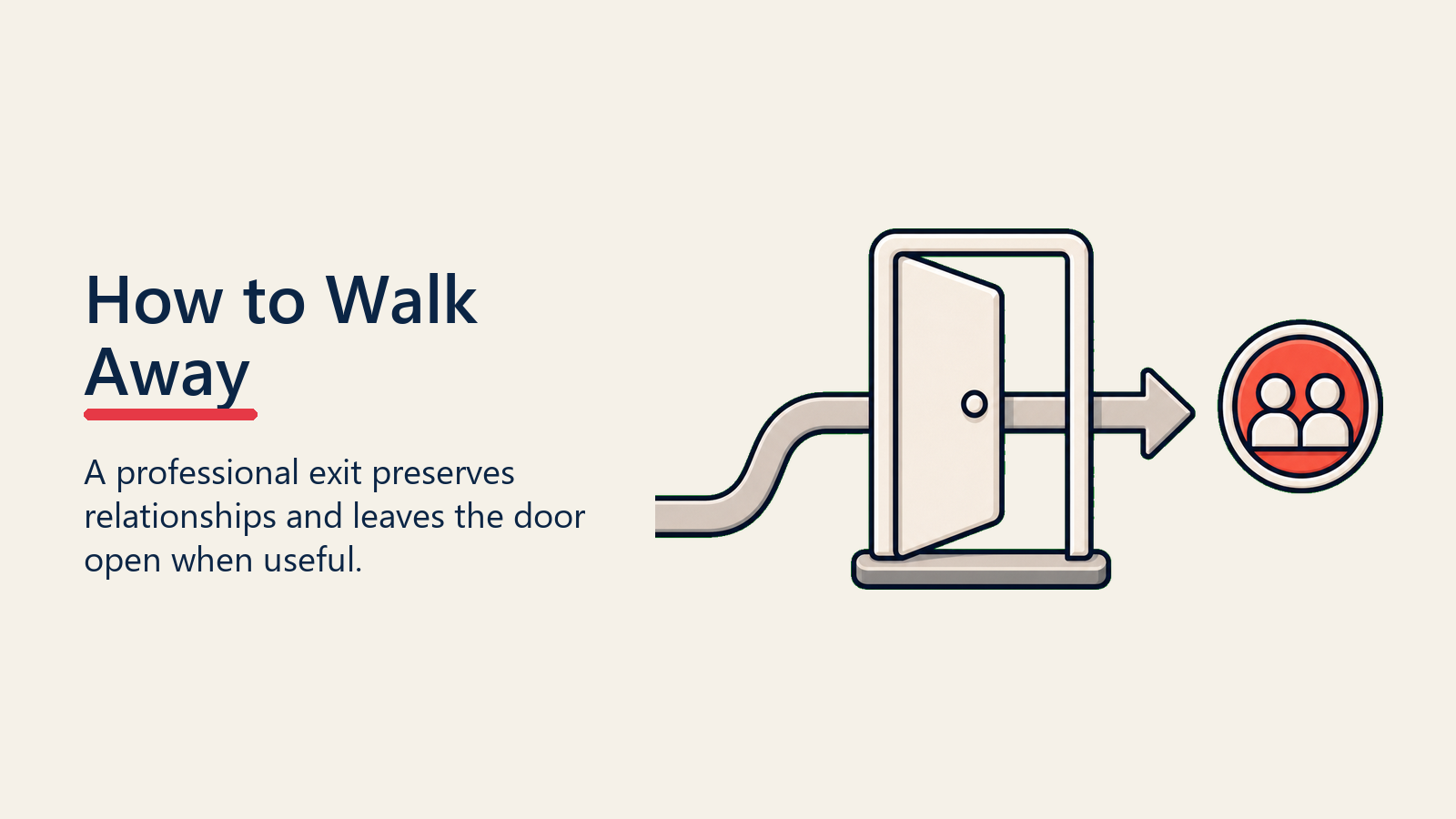 How to Walk Away shown as professional exit for walk away strategy