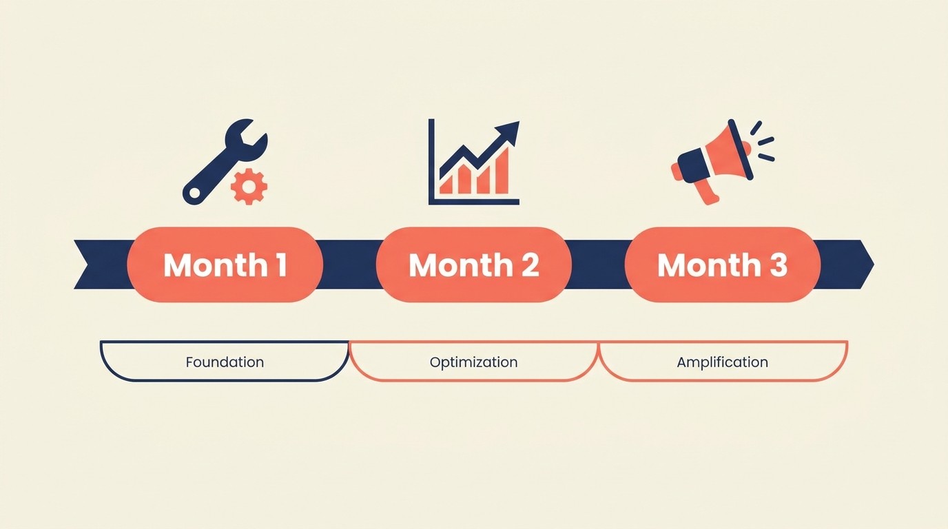 90-day action plan for launching a review and UGC program