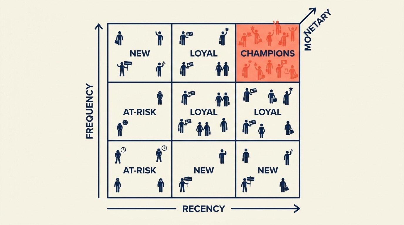 RFM segmentation and lifecycle stage mapping for email marketing