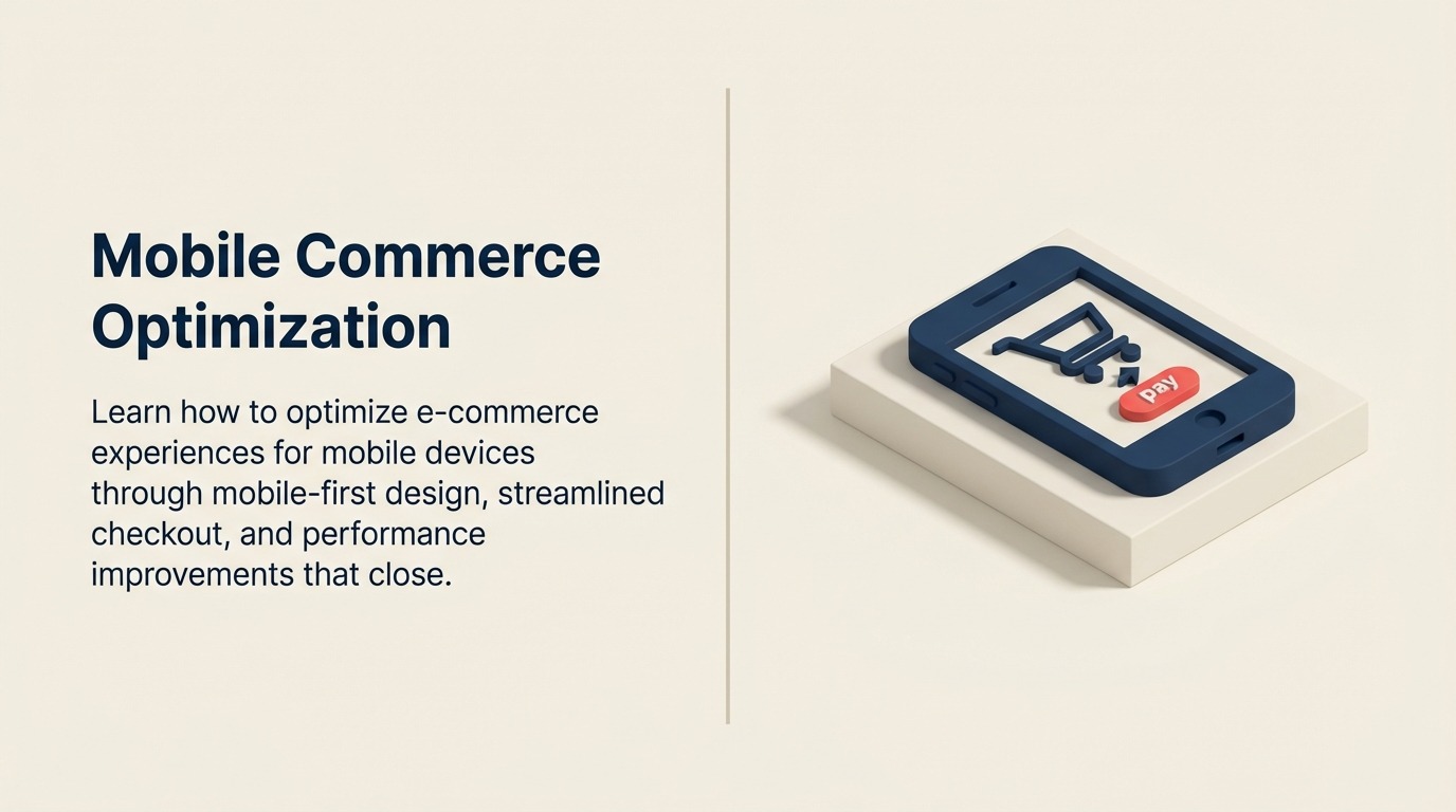 モバイルコマース最適化：UX、チェックアウト、パフォーマンス