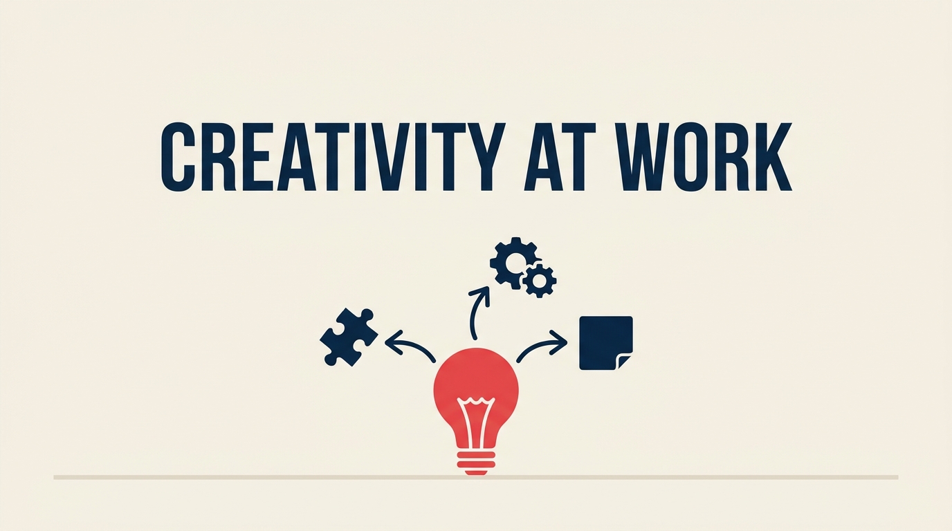 A diverse team turning a problem into multiple connected ideas, illustrating workplace creativity