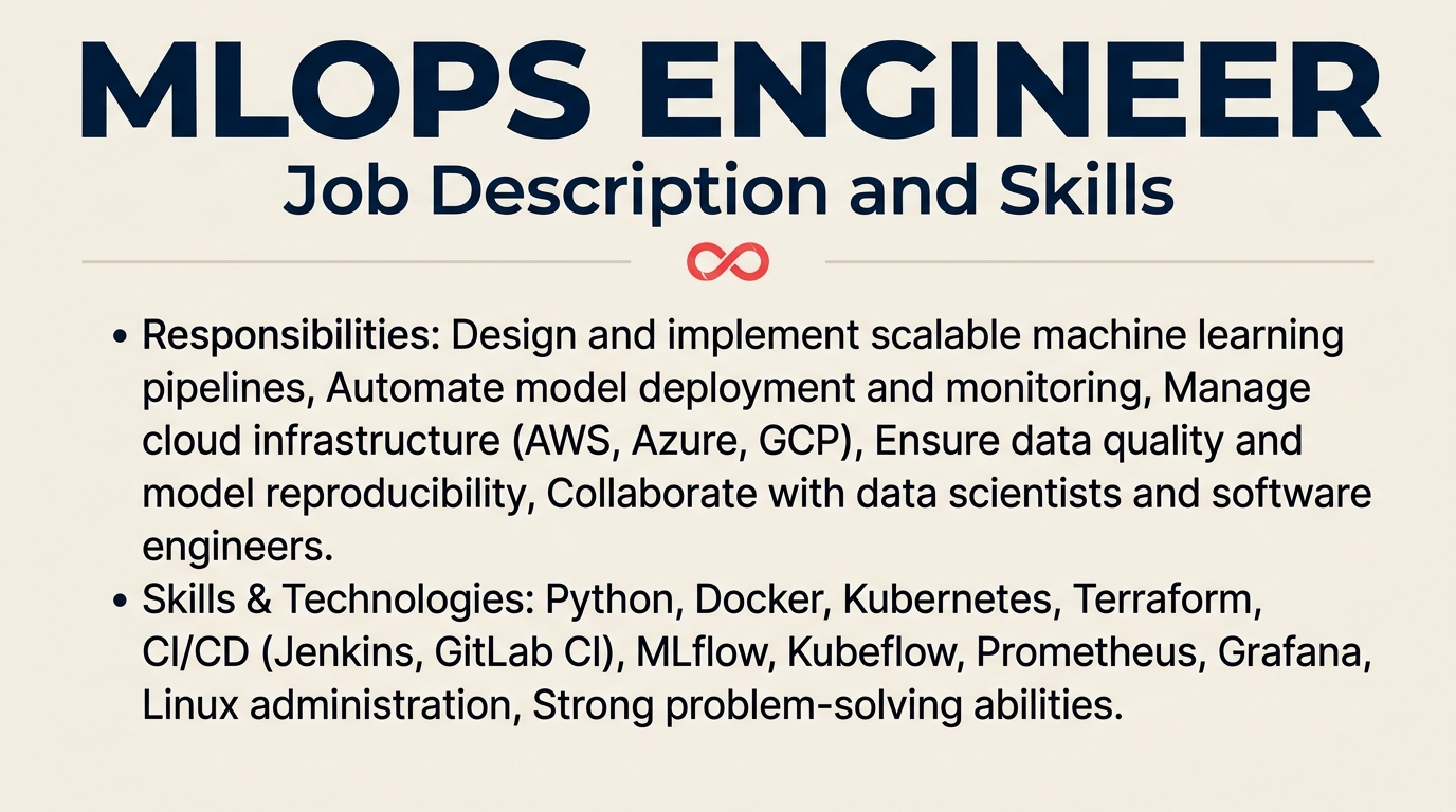 MLOps engineer job description and skills overview