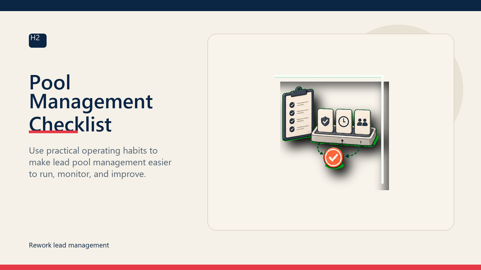 Pool Management Checklist