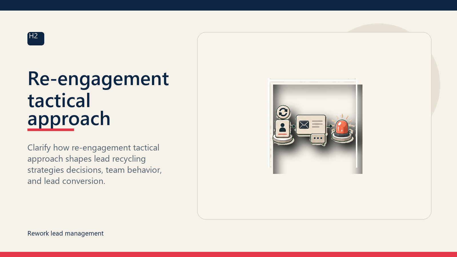 Re-engagement tactical approach