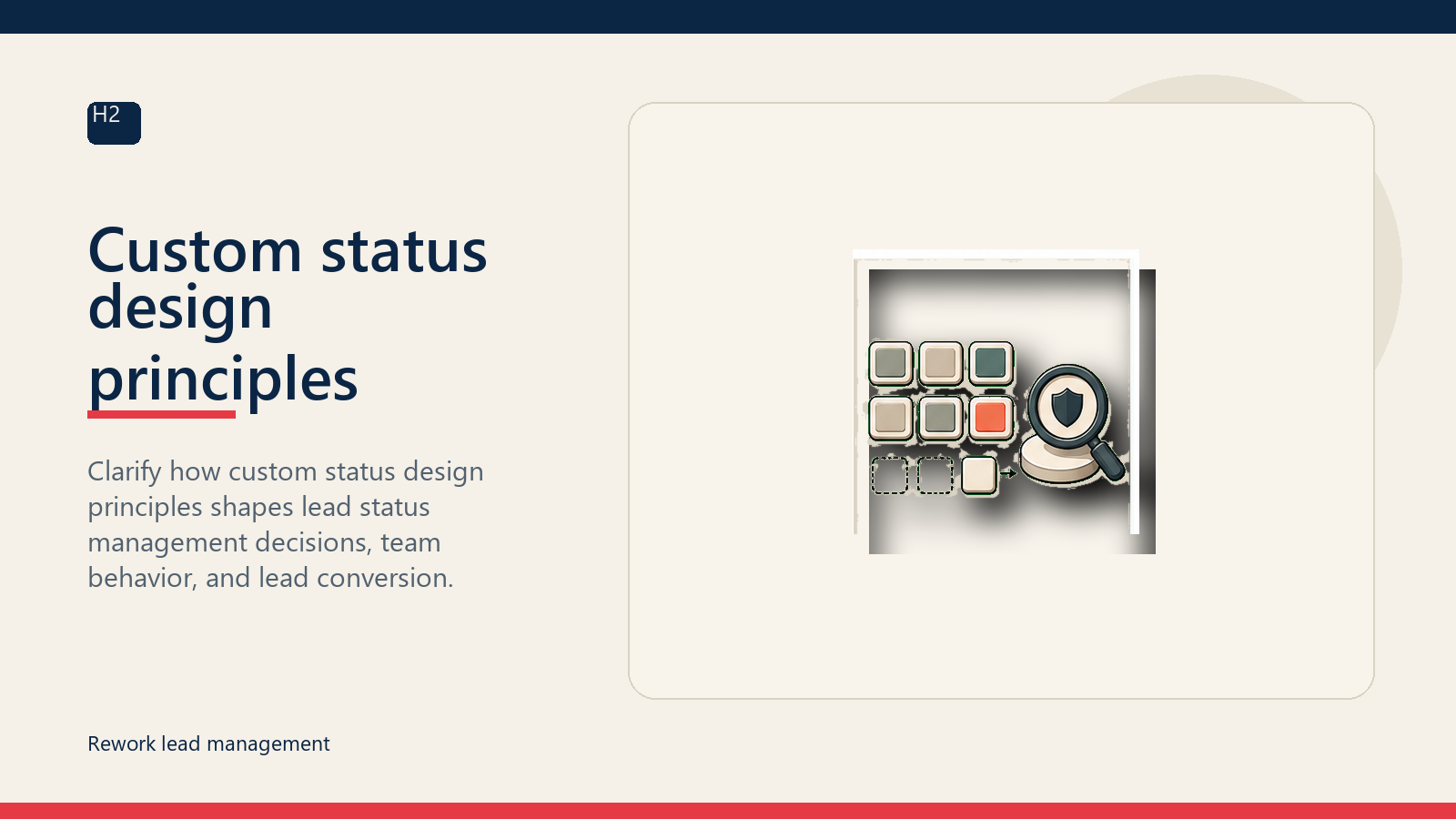 Custom status design principles