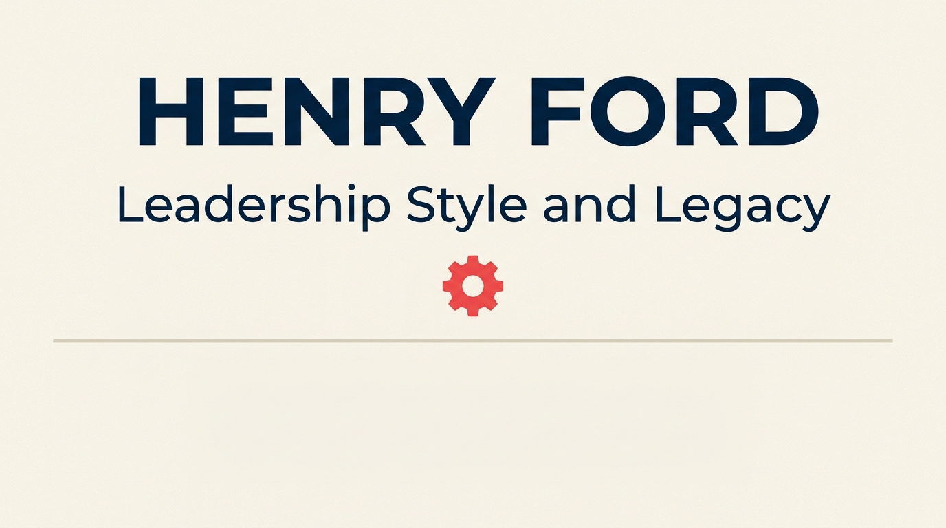 Tarjeta conceptual sobre el estilo de liderazgo de Henry Ford