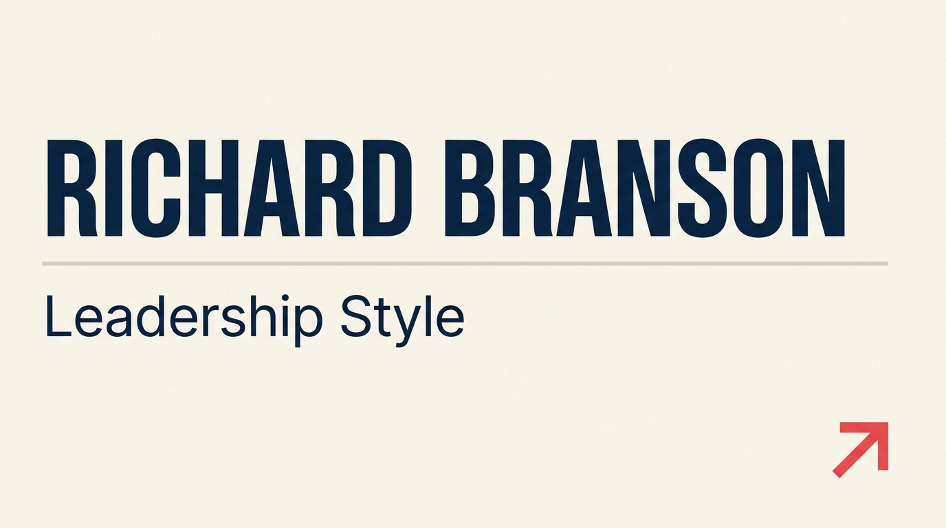 Tarjeta conceptual sobre el estilo de liderazgo de Richard Branson