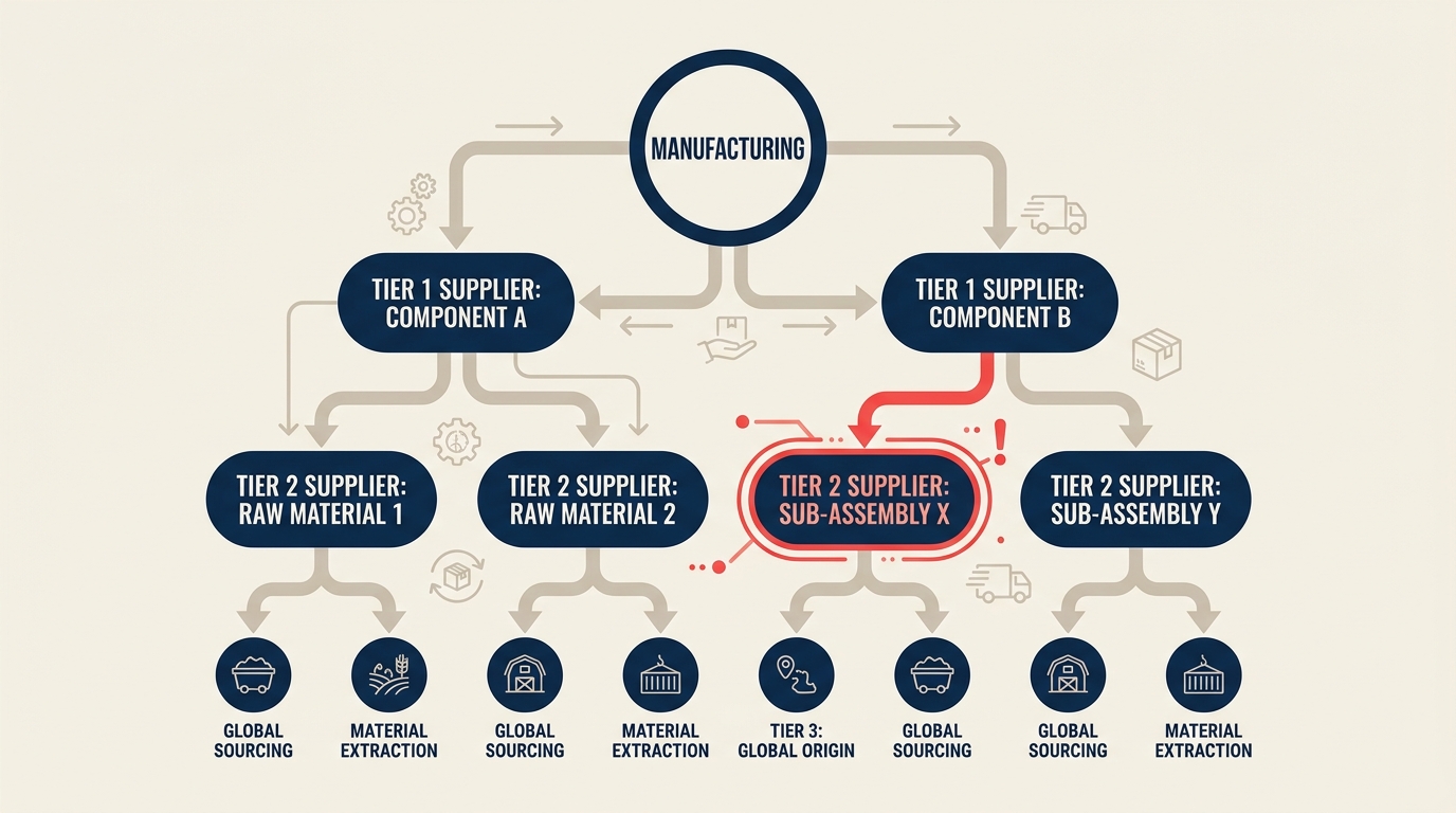 What Is Supply Chain Advantage? illustrated with a resilient delivery bridge turns operations into visible strategic leverage.