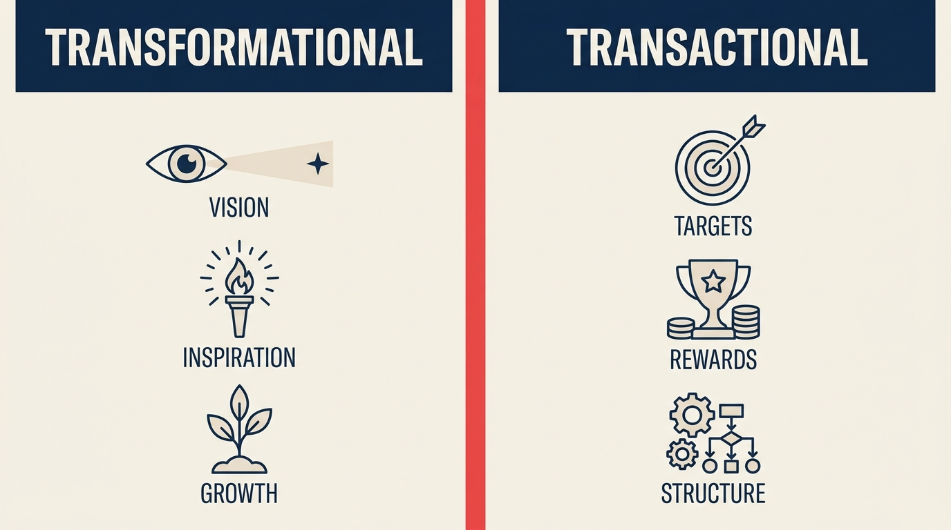 Transformational vs transactional leadership overview