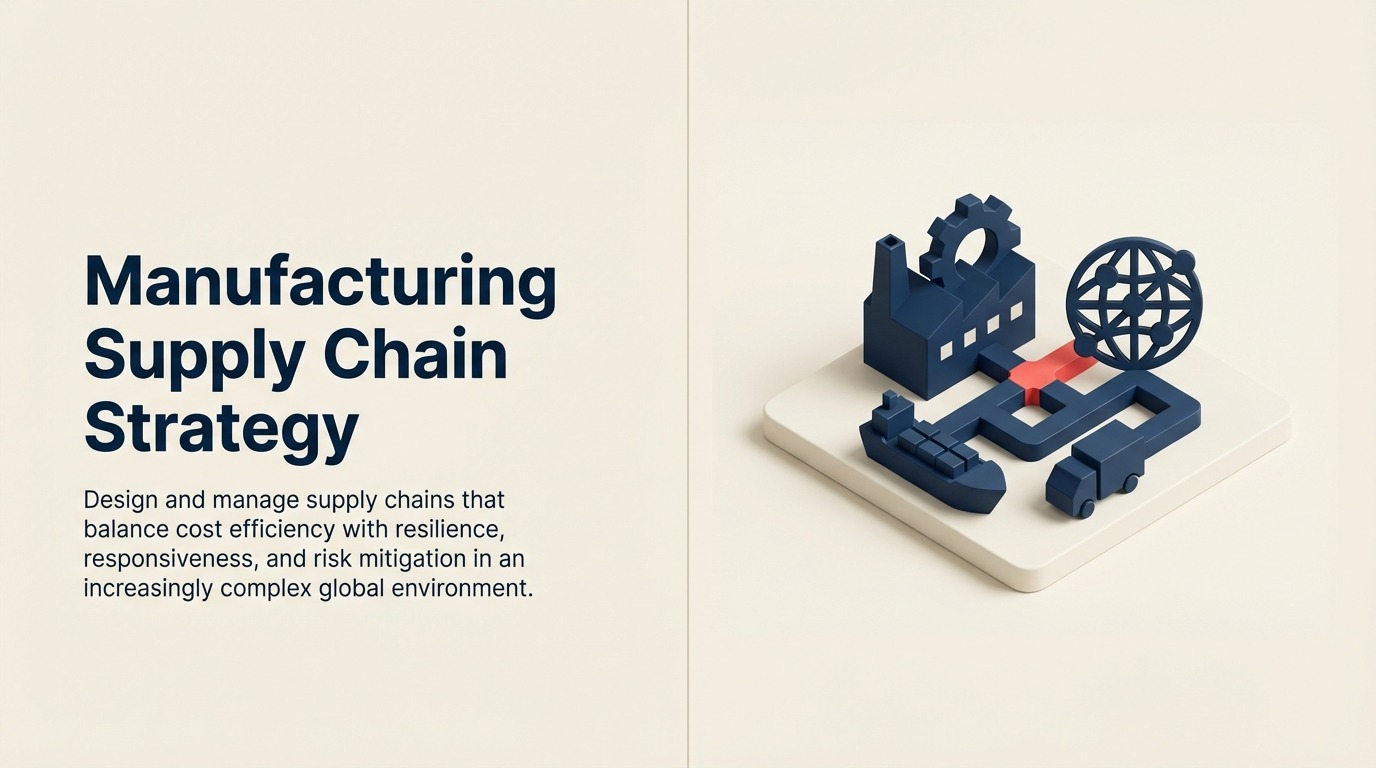 製造業のSupply Chain戦略:レジリエンス、効率性、競争優位性の構築