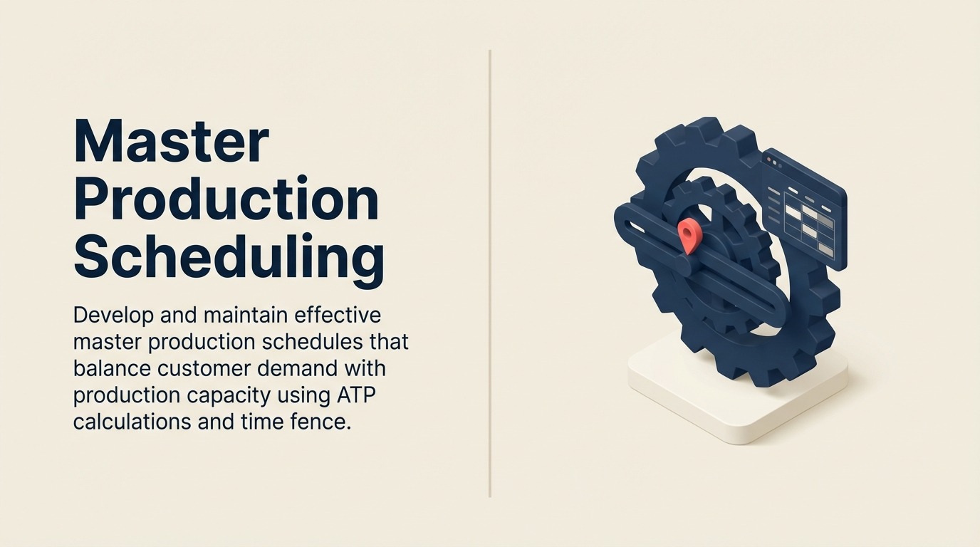 Master Production Scheduling: 現実的な製造計画の作成