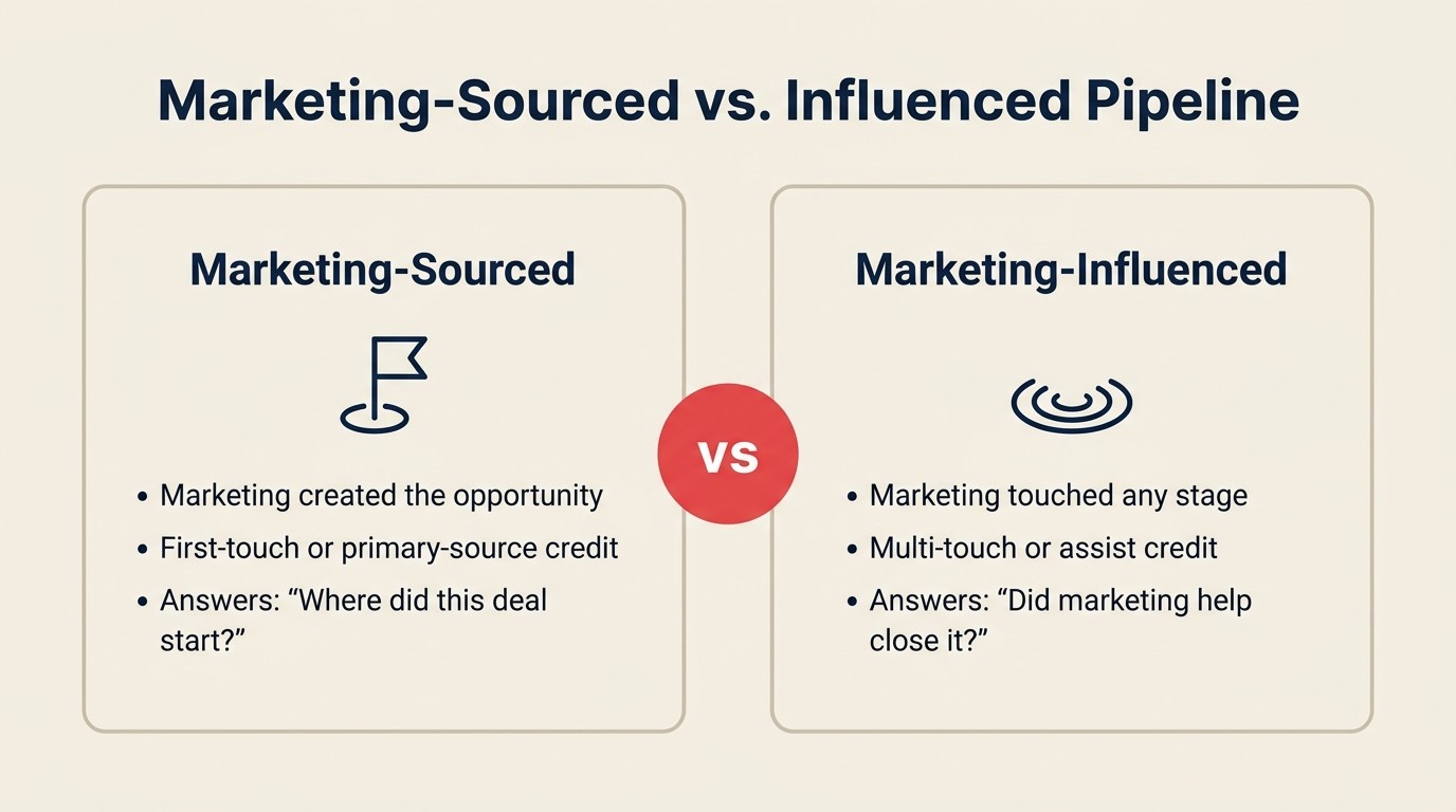 Marketing-Sourced vs. Influenced Pipeline