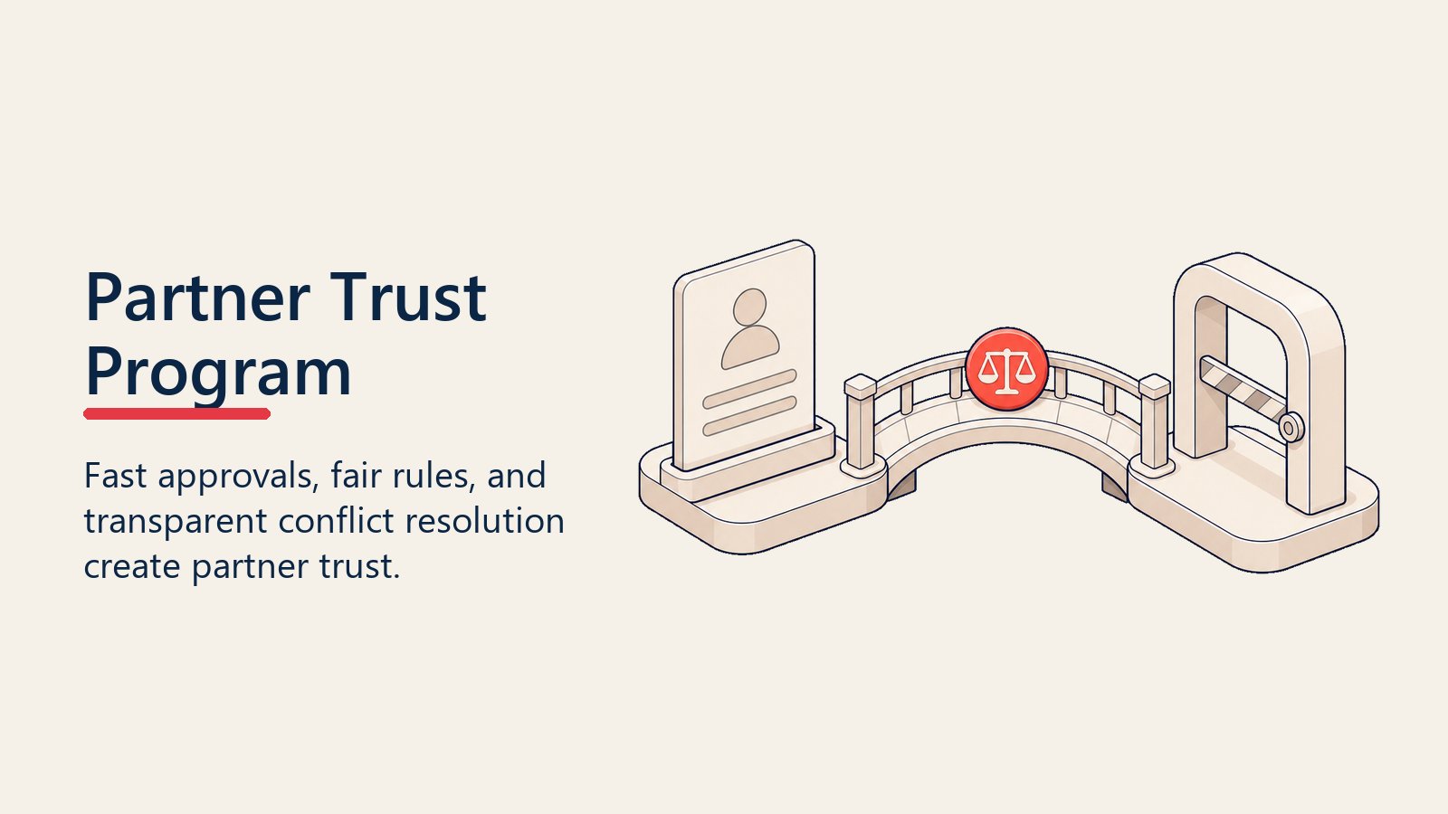Partner trust program bridge connecting partner claim and vendor approval