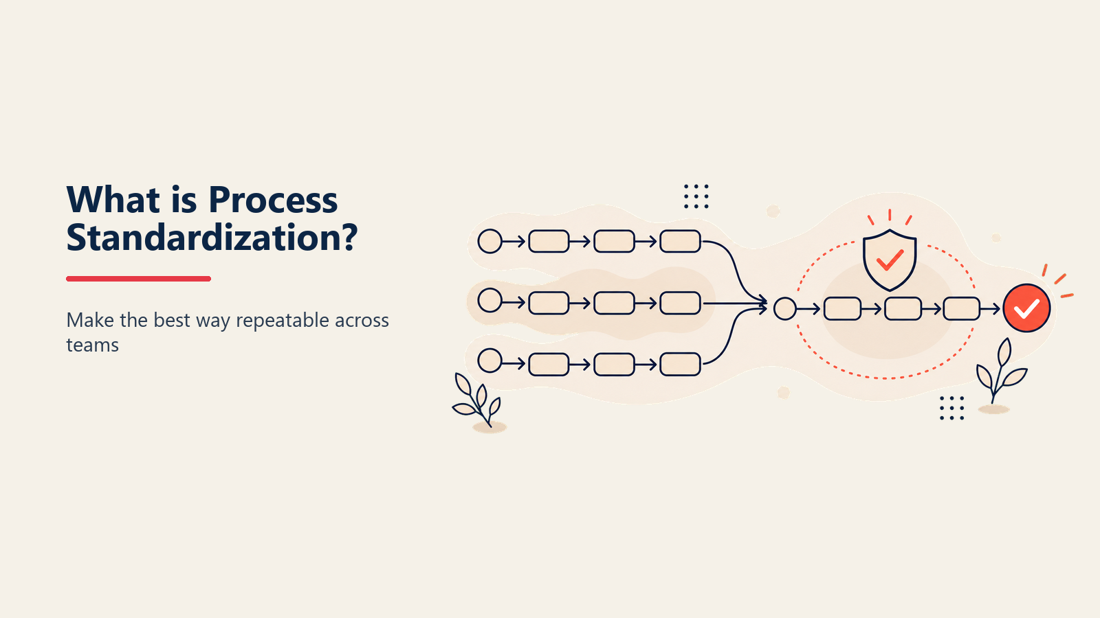 Process standardization converging varied methods into one standard