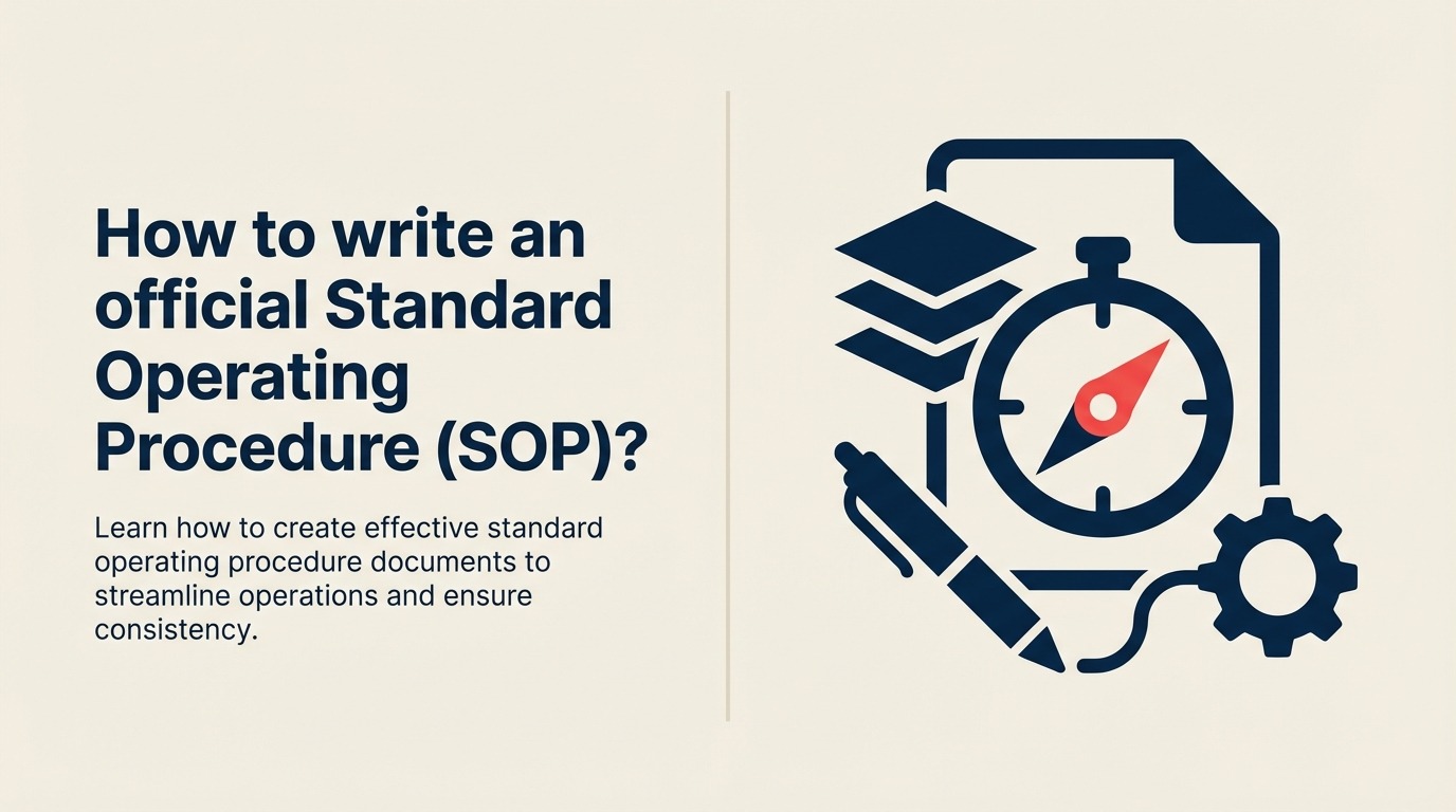 Cara menulis Standard Operating Procedure (SOP) yang resmi?