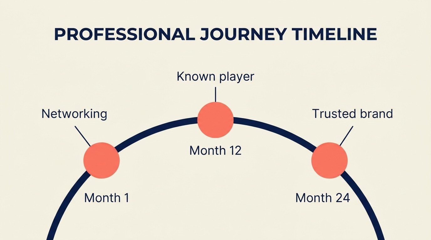 Building local market presence through business development, hiring, brand activities, and multi-year timeline