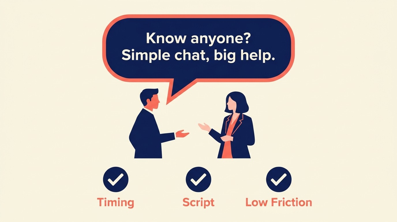 Scripts and timing cues for asking clients for referrals after wins, during reviews, and at project completion