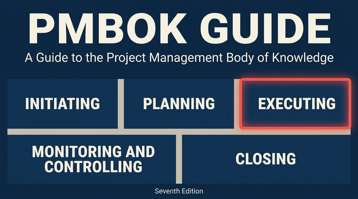 PMBOK Guide knowledge areas and process groups framework diagram