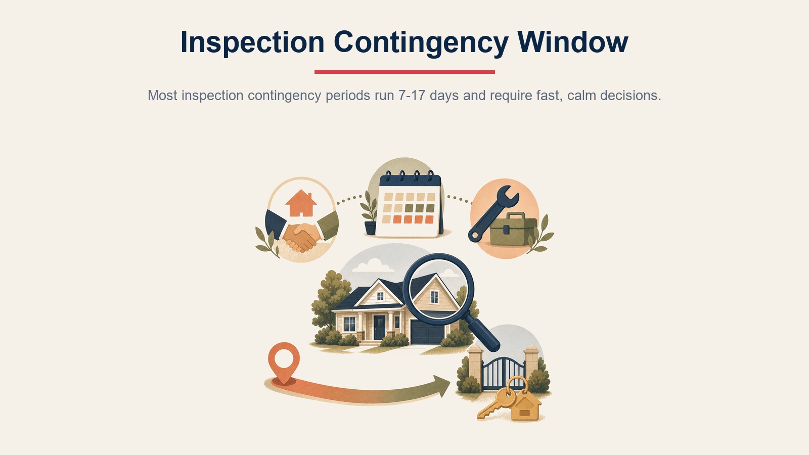 Inspection contingency window with the 7-17 day decision period