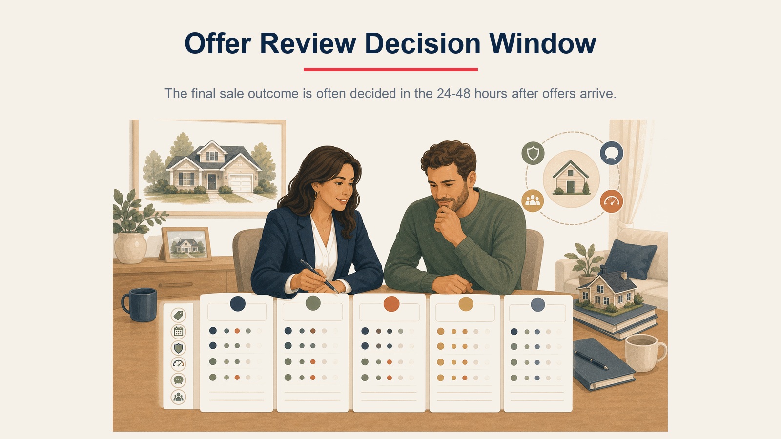 Offer review decision window for the 24-48 hours after offers arrive