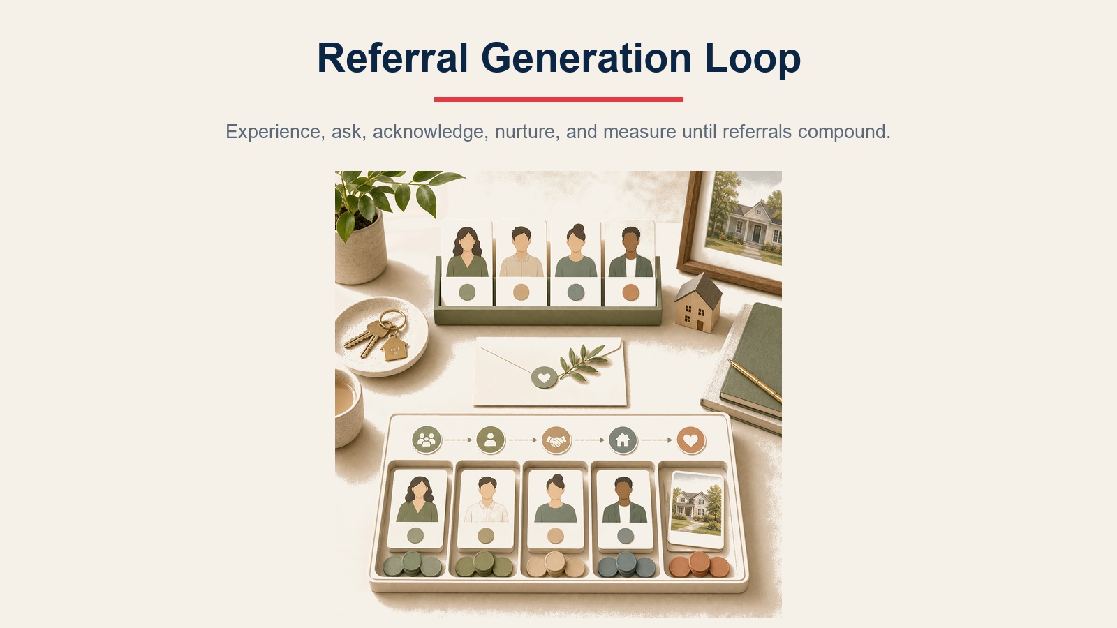 Referral generation loop for real estate agents