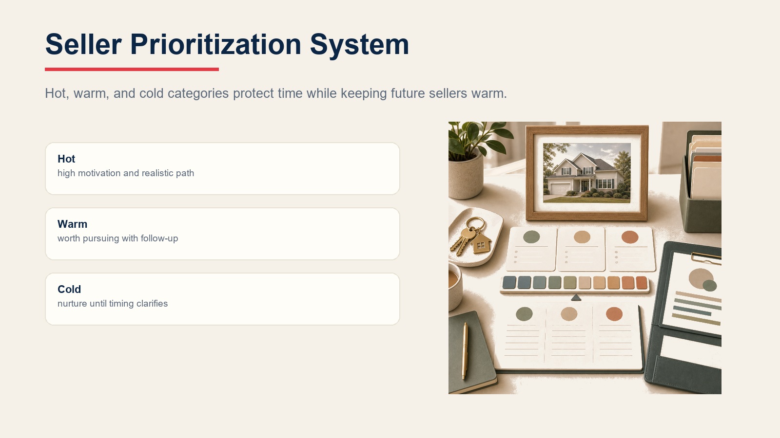 Seller lead prioritization system