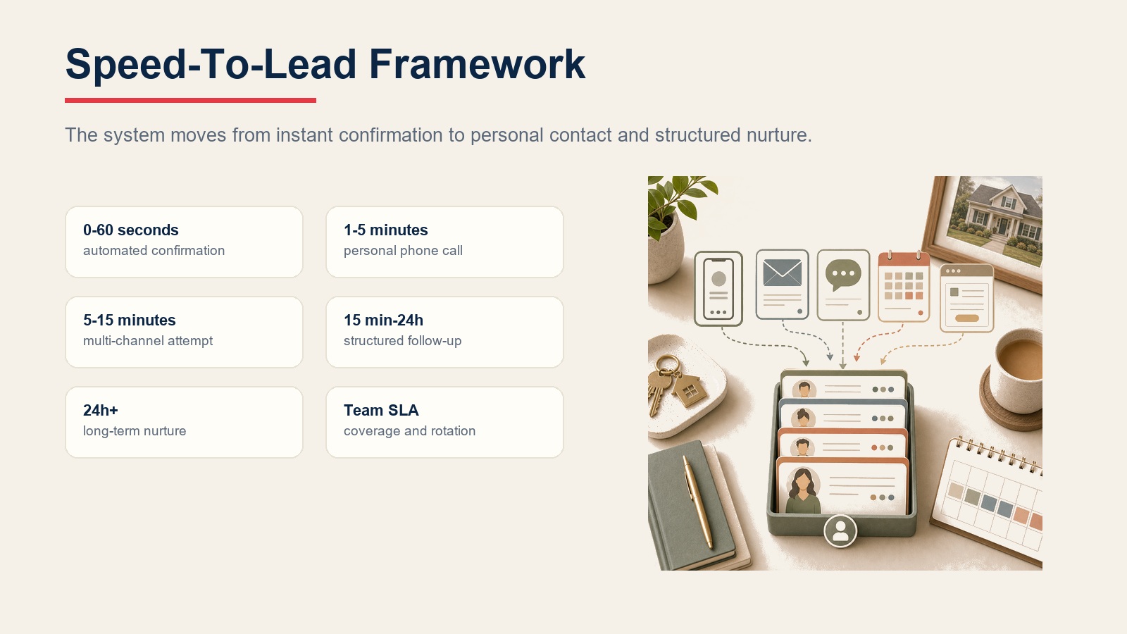 Speed to lead response framework stages