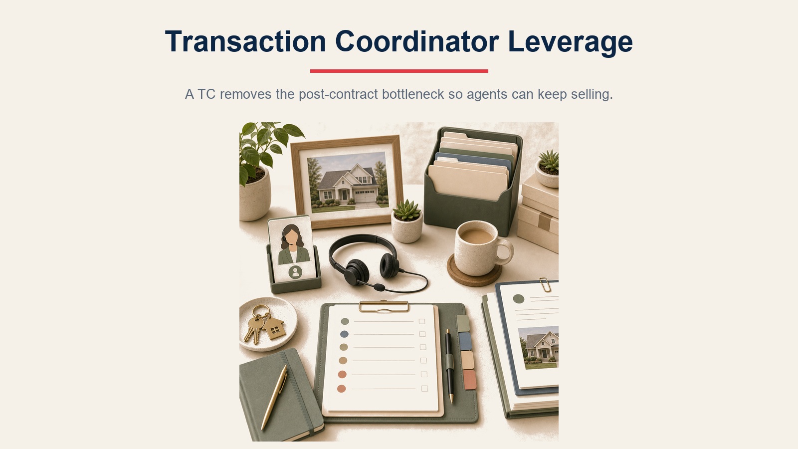 Transaction coordinator leverage for real estate agents
