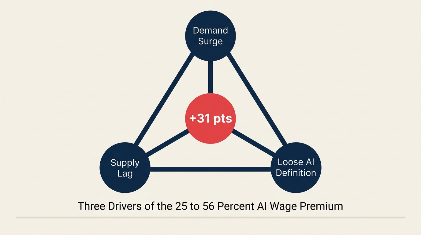 Three drivers of the AI wage premium acceleration in 2026