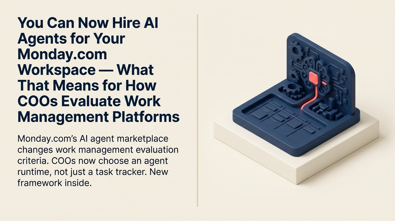 You Can Now Hire AI Agents for Your Monday.com Workspace: What That Means for How COOs Evaluate Work Management Platforms