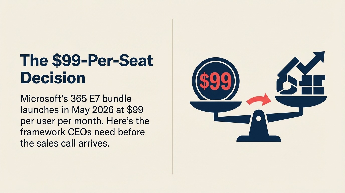 The $99-Per-Seat Decision: How to Evaluate Microsoft's New AI Bundle