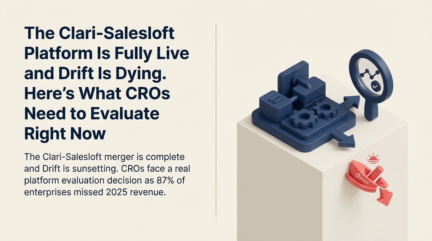 The Clari-Salesloft Platform Is Fully Live and Drift Is Dying. Here's What CROs Need to Evaluate Right Now