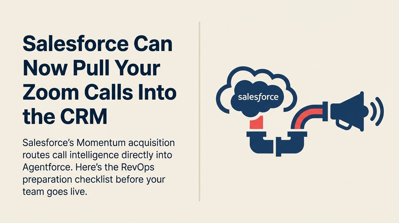Salesforce Can Now Pull Your Zoom Calls Into the CRM: What RevOps Needs to Audit First